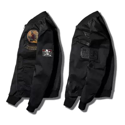 Hong Kong Chao brand Hong Kong wind autumn and winter air force jacket men's flight jacket youth slim embroidery baseball suit