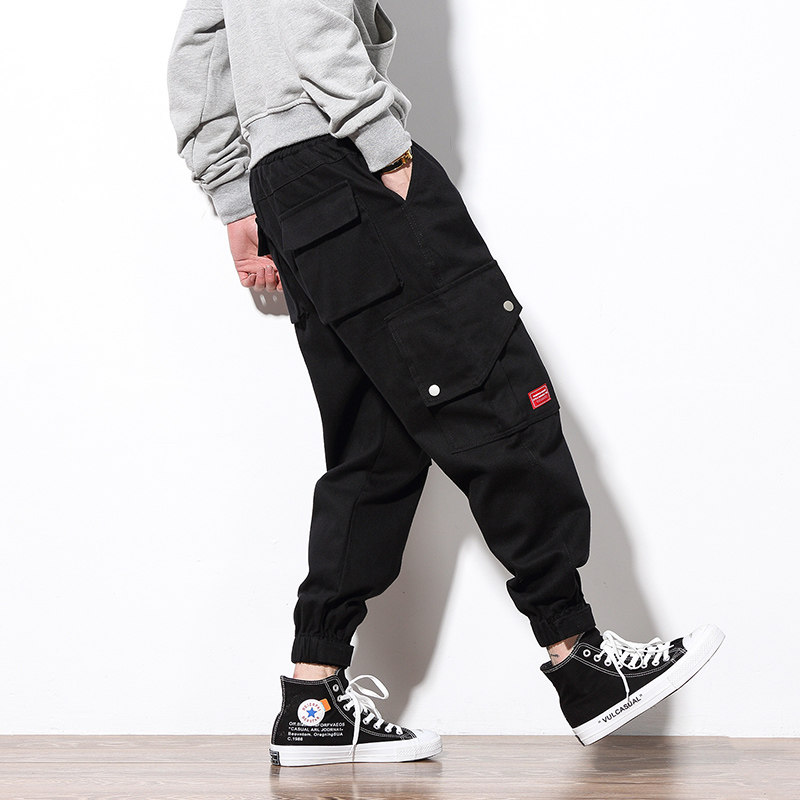 Hong Kong Boomer Spring Autumn Season New Casual Pants Men's Day Department 100 Hitch Loose Small Labeling 90% Tooling Bungling Pants