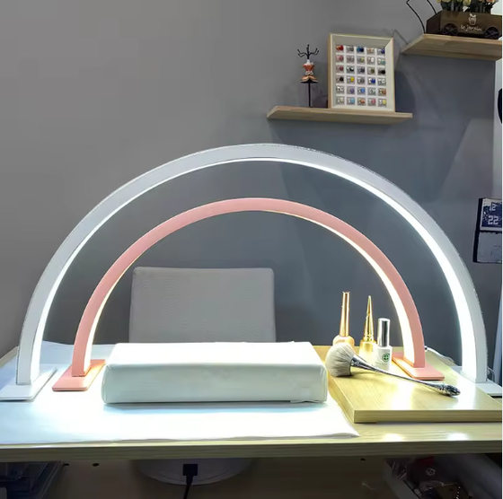U자형 반달 네일 아트 작업 램프 미용실 눈보호 심플 LED 네일 뷰티 데스크 램프