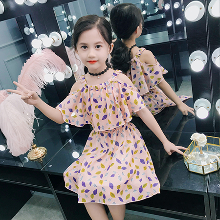 Cô gái ăn mặc yosei mùa hè váy 2020 mới váy cô gái công chúa váy voan nghiền nát hoa váy trẻ em mùa hè của trẻ em