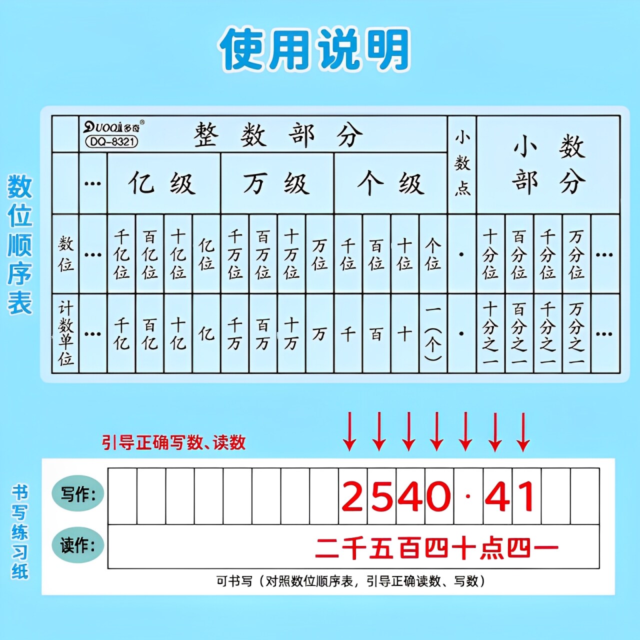 小数数位顺序表+指南针教具:数学课堂上的新宠儿!-数学学习板-淘宝好物网