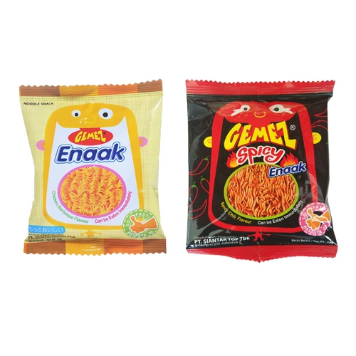 GEMEZ Импортировано из Индонезии, сухая куриная лапша enaak, сухая лапша, сухая лапша из целых коробок, лапша, закуски интернет-знаменитостей, закуски, еда для отдыха.