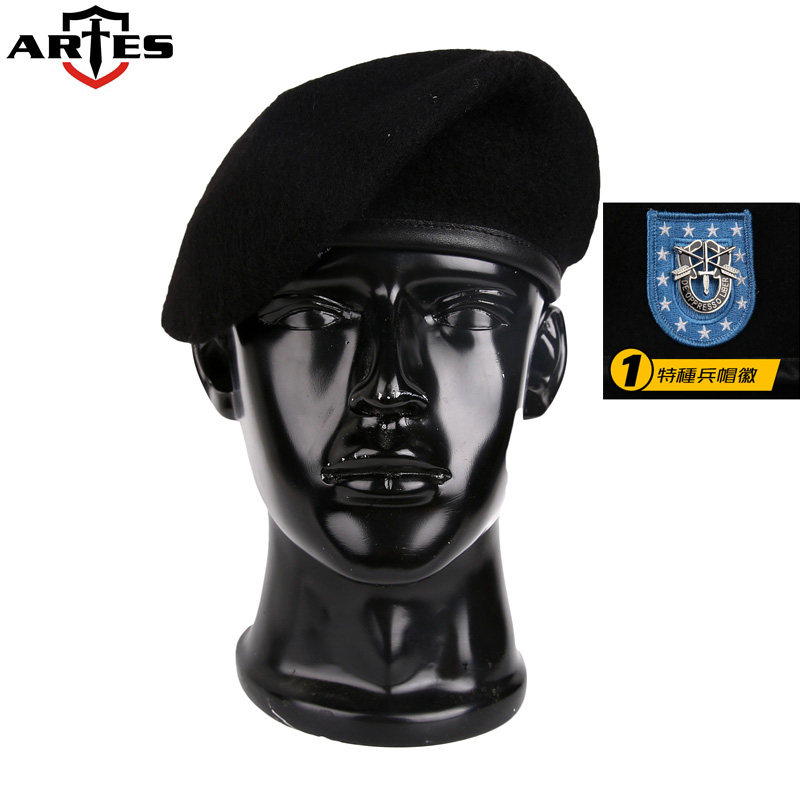 American Black Berets Special Soldiers Berets Petty caps Guard hats Guard fans Outdoor Tactical Leisure Cap wool-Taobao
