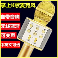 Бесплатная доставка WS-858 Беспроводной Bluetooth Microphone National K Song Tube Audio All-In Mobile K Song Artifact Переменный звук