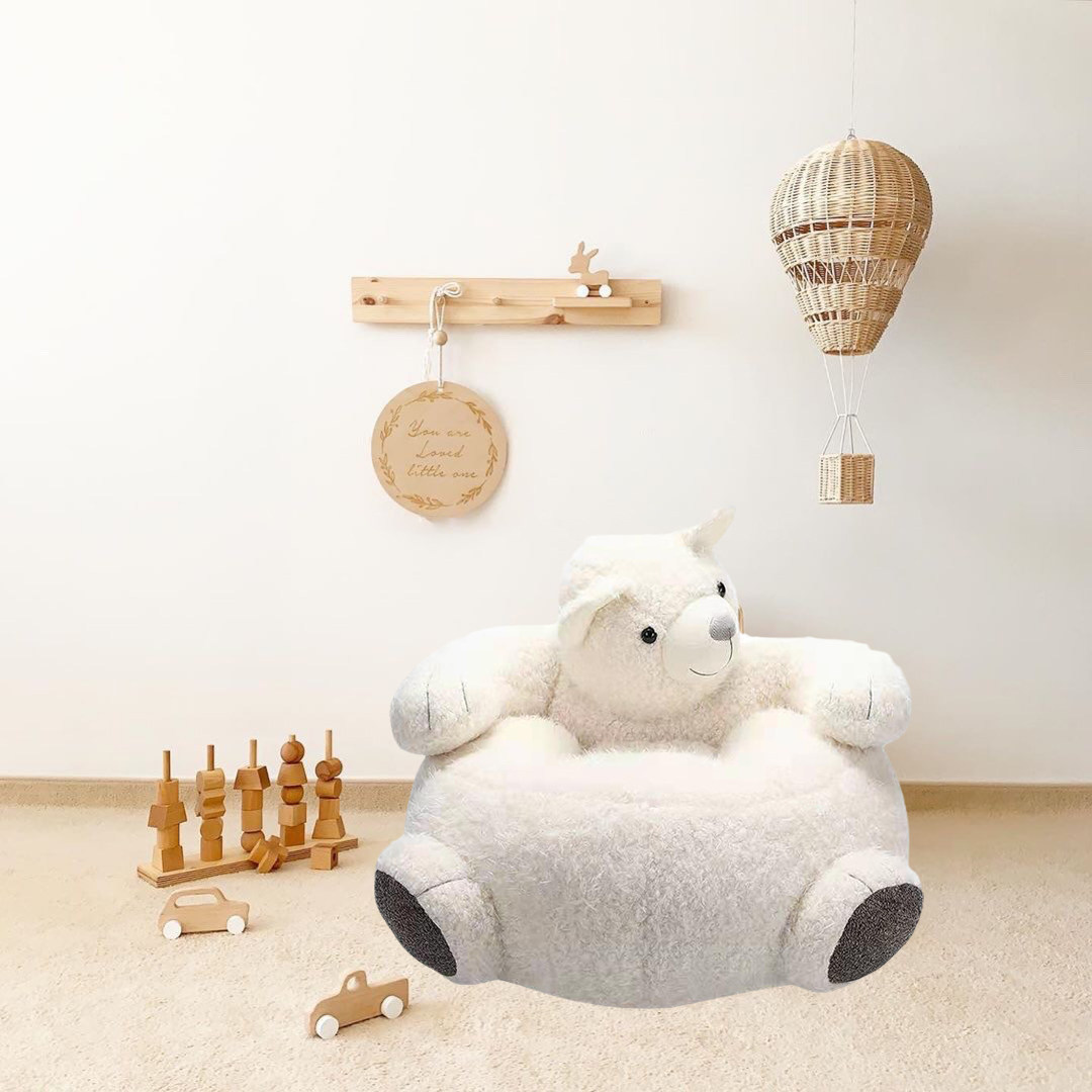 Children's Gift Animal Plush Doll Baby Home Cushion Boys and Girls Reading Stool Polar Bear Lazy Sofa