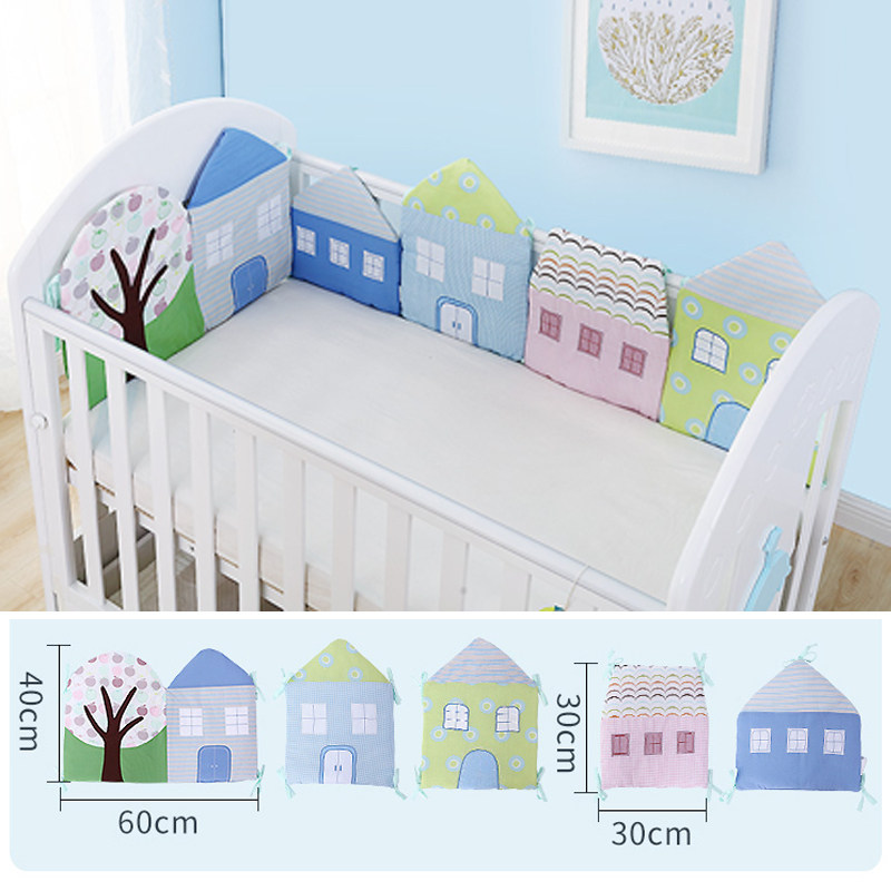 ins baby cotton anti-collision breathable Four Seasons universal bed around baby bed free splicing small house fence