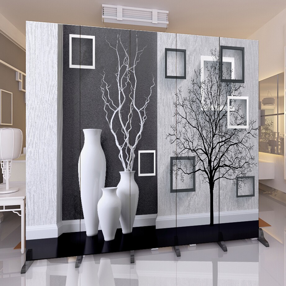 Custom Nordic screen partition wall decoration Living room folding mobile simple modern dining room Office Hotel folding screen