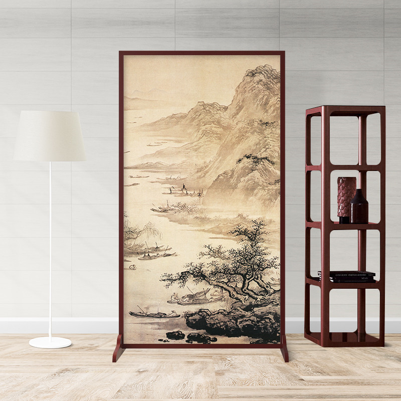 New Chinese Screen Partition Wall Entrance Door Xuan Guan Bedroom Home Living Room Shelter Decoration Double Sided Office Customize