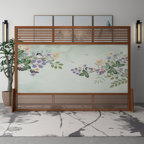  New Chinese style custom solid wood screen partition wall living room entrance home modern fashion occlusion decoration hollow seat screen