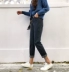 Quần lửng cạp cao 9 dây quần mùa hè phiên bản mới của Hàn Quốc hoang dã buông lơi mỏng chân đen quần jeans nữ quần jean nữ rách Quần jean