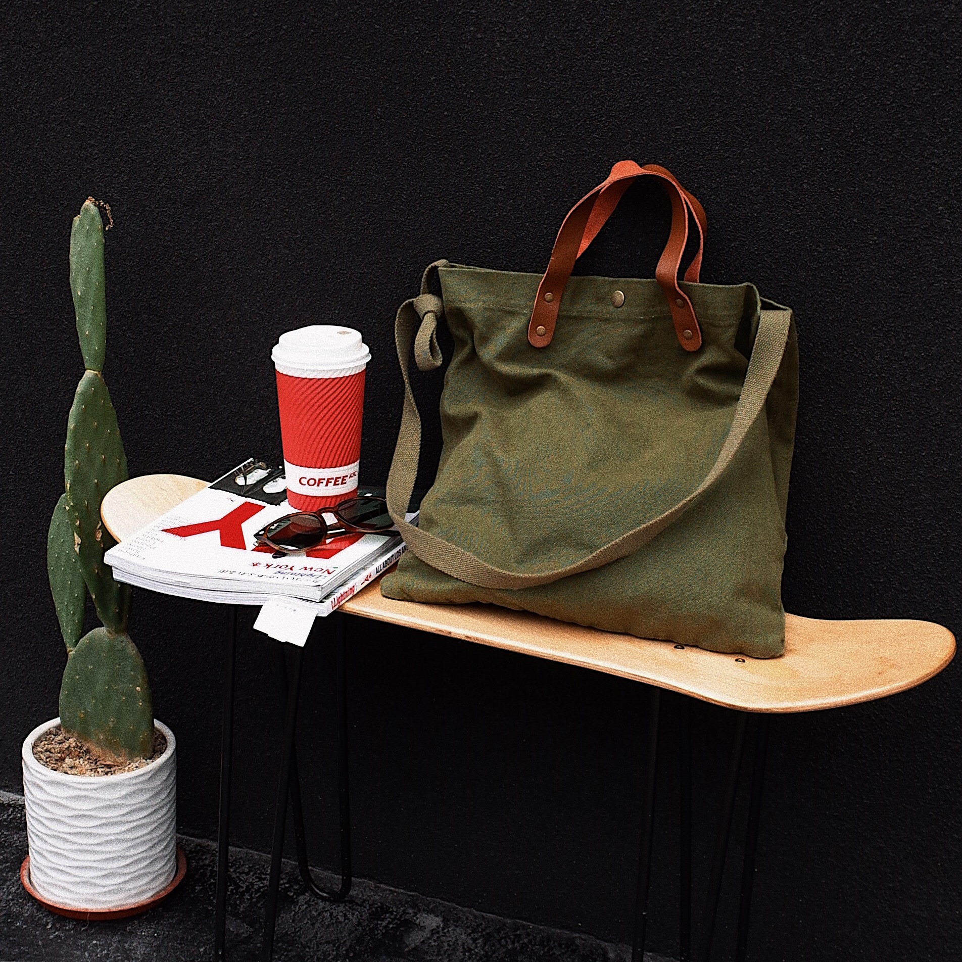 SKC mới Nhật Bản vải canvas Nhật Bản Túi Messenger đi lại hàng ngày Túi tote unisex - Túi của con người túi xách elly
