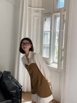 Clearance non-refundable original 169 yuan NEW OPEN fake two-piece shirts waist and thin temperament dress