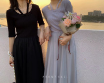 Clearance does not return the original 159 yuan SZE dogwood powder first love middle sleeve a dress 2021 mesh dress