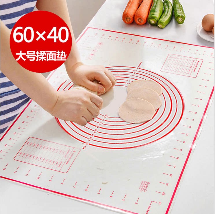 Silicone kneading mat household platinum kneading non-stick mat high temperature resistant food baking pan mat scale non-slip mat