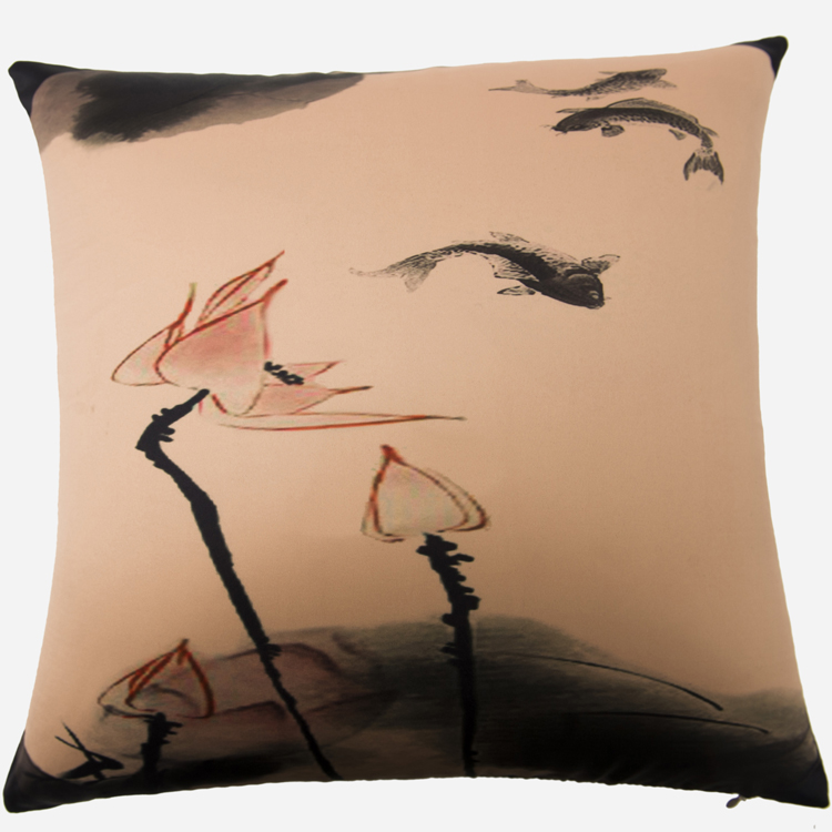 Silk Zen Serie ink Draw series Creative China Wind Classical Chinese Cushions Sofa Lean on Pillows Pillow Living-room Backrest