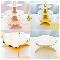 Event decorated paperboard plate disposable birthday party arranged cute dessert display frame wedding swing plate