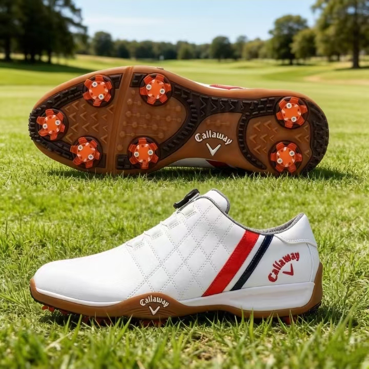 New Men's Golf Shoes, Waterproof, Breathable, Non-Slip, Wear-Resistant, Movable Spikes, Boa Twist-Lock Golf Sneakers