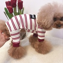 Dog four-legged pants Pet clothes Four-legged dog autumn and winter clothes Teddy Pajamas Dog jumpsuit
