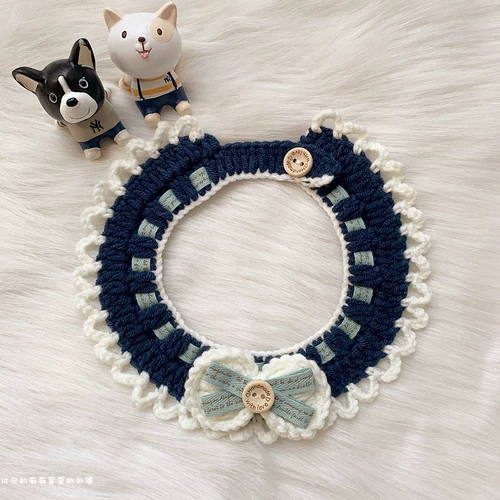 Трикотажный шарф, чокер, плетеный крючок для вязания ручной работы, шерстяной нагрудник, слюнявчик