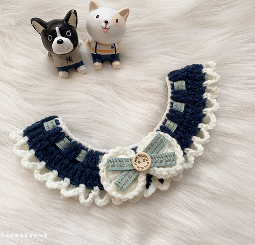 Трикотажный шарф, чокер, плетеный крючок для вязания ручной работы, шерстяной нагрудник, слюнявчик