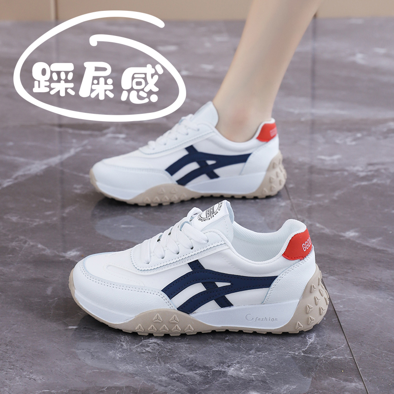 Hong Kong Exclusive Store Women's Sports Shoes 2026 Spring New Model Ultra-Soft Sole Genuine Leather Running Lightweight Flat Travel Shoes