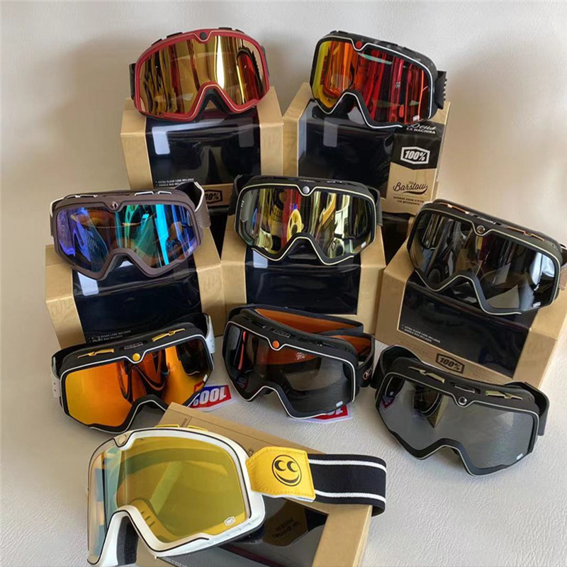 Spot percentile Harley locomotive retro wind mirror 100% safety helmet cross-country skiing goggles BARSTOW