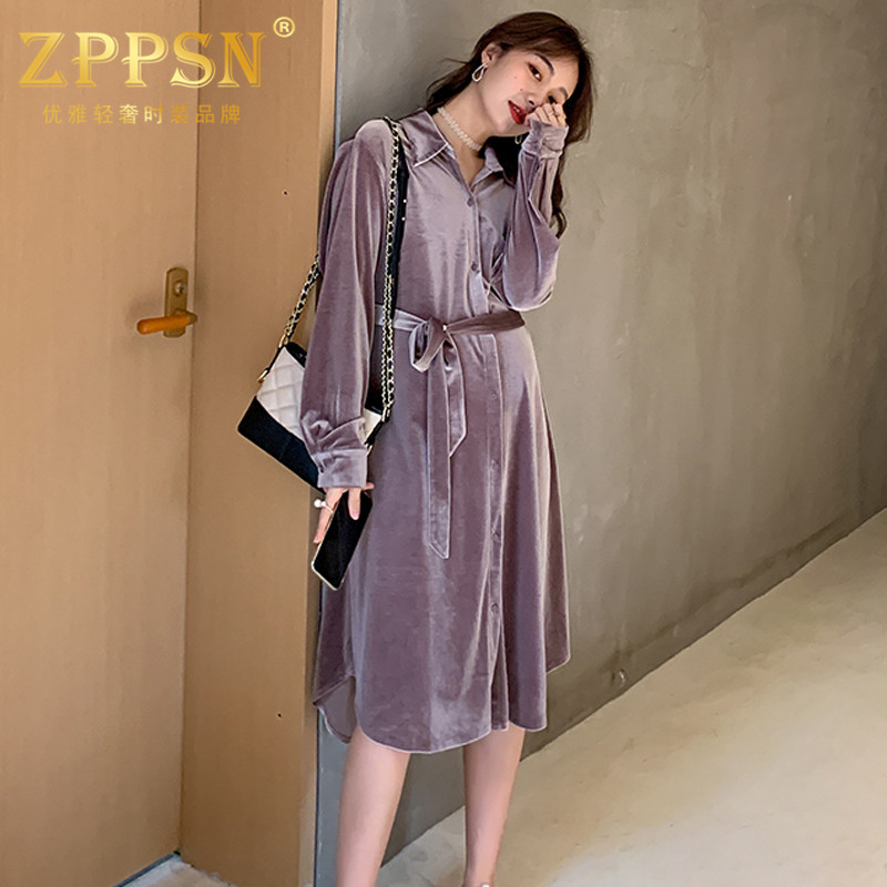 Italy ZPPSN counter maternity dress 2020 Spring NEW button breastfeeding shirt dress