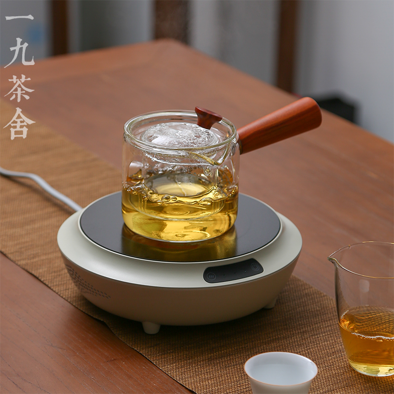 One Nine Tea House Cook Tea Ware Black Crystal Stove Cooking Tea Stove Small Home Electric Hot Electric Cooking Tea Stove Cooking Teapot Kutian Tea Furniture
