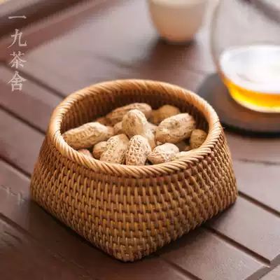 Vietnam handmade rattan refreshment box fruit box storage box tea set accessories tea ceremony zero matching accessories box