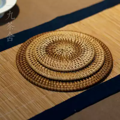 19 Tea House handmade Vietnamese rattan coasters, pot mats, tea mats, placemats, pot mats, tea ceremony accessories