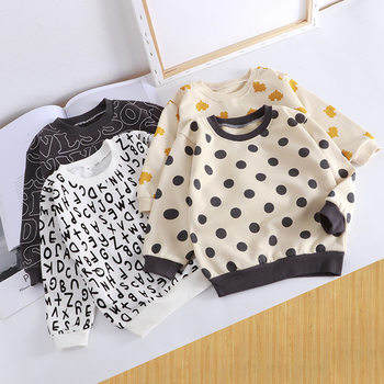 Autumn children's clothing 2022 new children's sweater Korean version of the Western style boys' tops girls casual long-sleeved T-shirt children's clothing