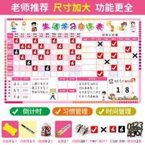 Pupil Children's Growth Self-discipline Reward Rules Table Time Management Schedule Children's Life Record Table Wall Post