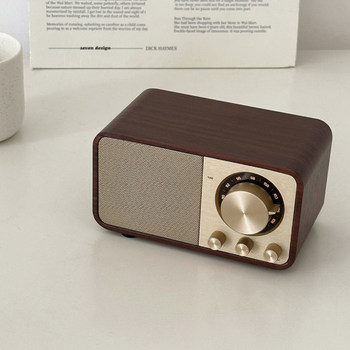 Bluetooth Speaker, Retro Wooden High-Quality Subwoofer, Desktop Wireless Speaker, Radio, Card-Insertable Birthday Gift