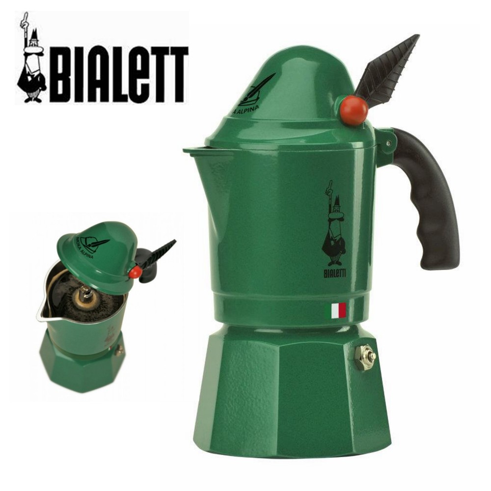  Italy imported BIALETTI ALPINA Legion Cap Mocha Pot Collector's Edition 3CUP
