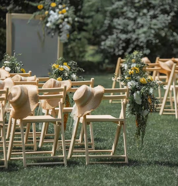 Portable folding chair ໄມ້ແຂງໄມ້ cedar ເກົ້າອີ້ dining ໄມ້ກາງແຈ້ງ wedding ເກົ້າອີ້ banquet ກັບຄືນໄປບ່ອນເກົ້າອີ້ເຮືອນງ່າຍດາຍ