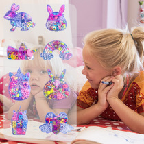 diy childrens beaded weak vision correction beaded educational toys European and American girls handmade necklace bracelet set