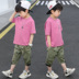 Trẻ em trai chiếc váy mùa hè phù hợp với mùa hè 2020 mới làm việc khí mặc ngắn tay Hàn Quốc phiên bản của cậu bé đẹp trai thủy triều. 