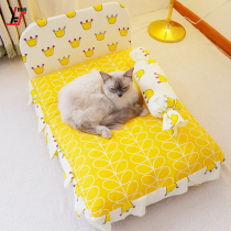 Dog bed can be detachable net red pet princess network red sofa bed European type small and medium dog dens in winter warm cats nest
