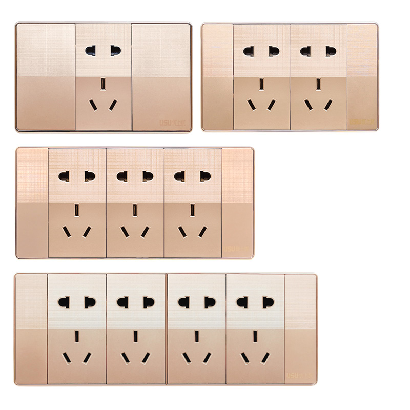 Type 118 concealed wall switch panel connected with fifteen holes, nine holes, twelve holes, three or four air-conditioning kitchen sockets