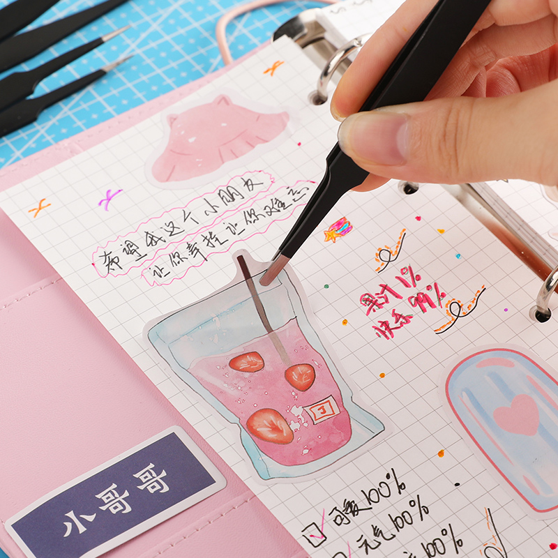 Tweezers Stainless Steel Swiftness to pick up the hair theorizer tool Three sets to pick up the wool clip Hair Clip Elbow Pointed Tip Household