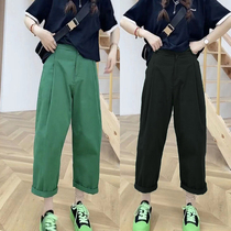 New women's clothing in autumn 2022 big size women's trousers fat sister high waist loose legs leisure pear-shaped pants