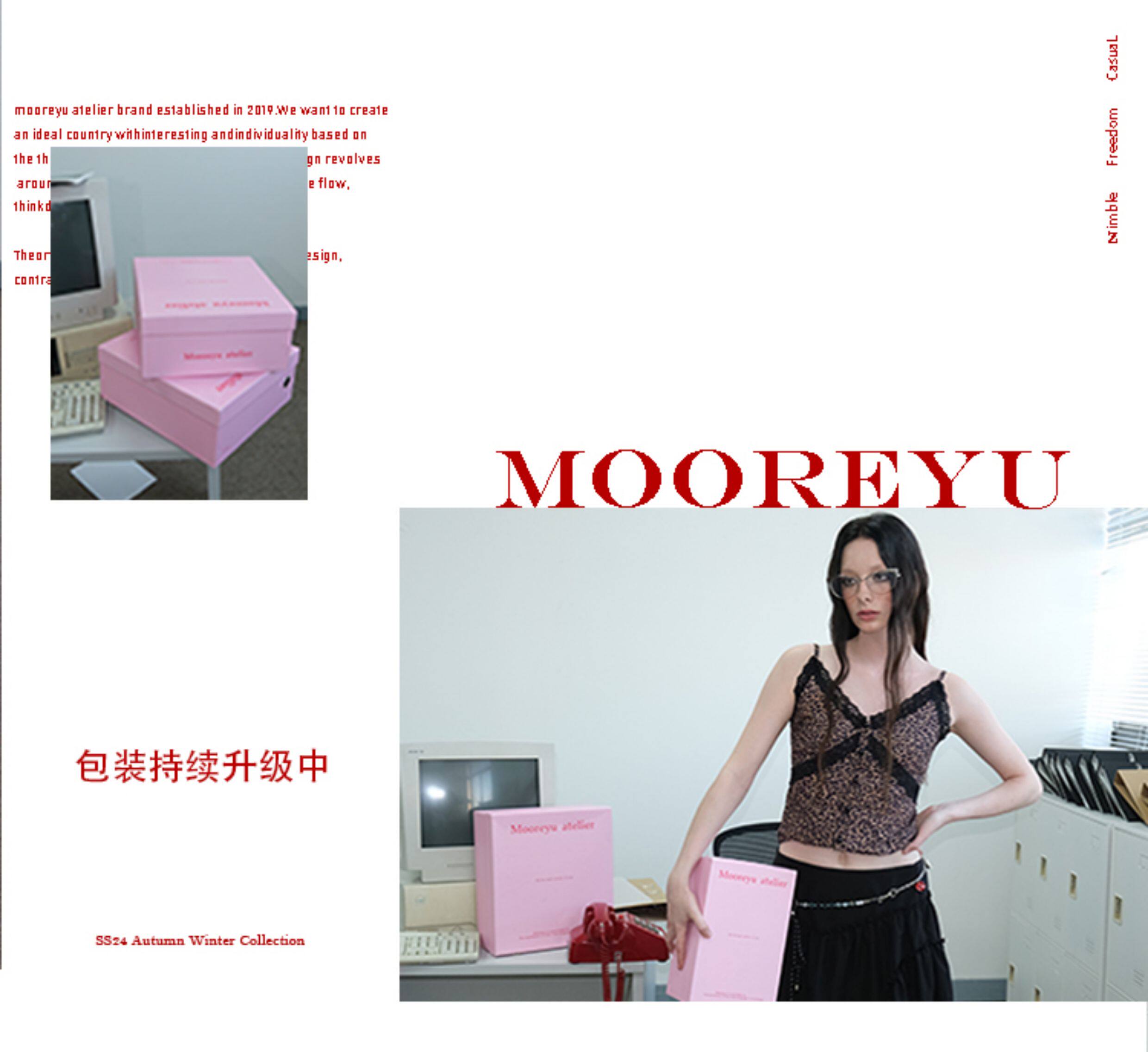 Mooreyu Leather Bow Ballet Flat