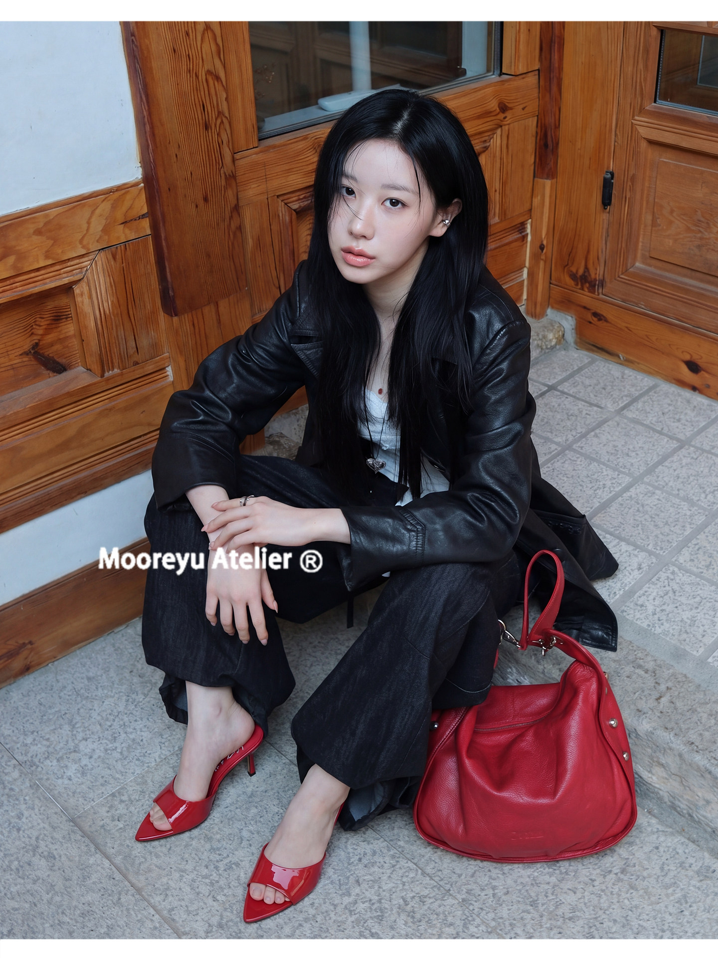 Mooreyu Open-Toe Stiletto Heel Sandal