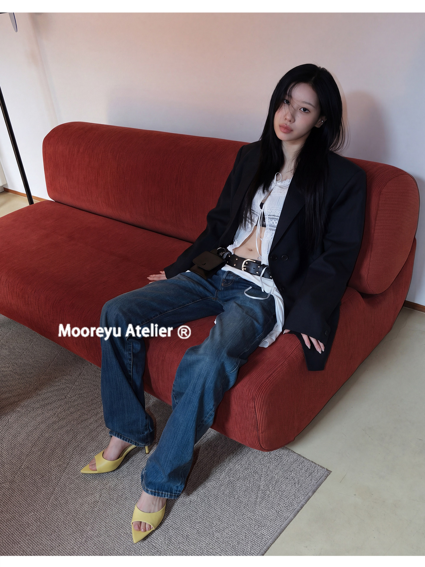 Mooreyu Open-Toe Stiletto Heel Sandal