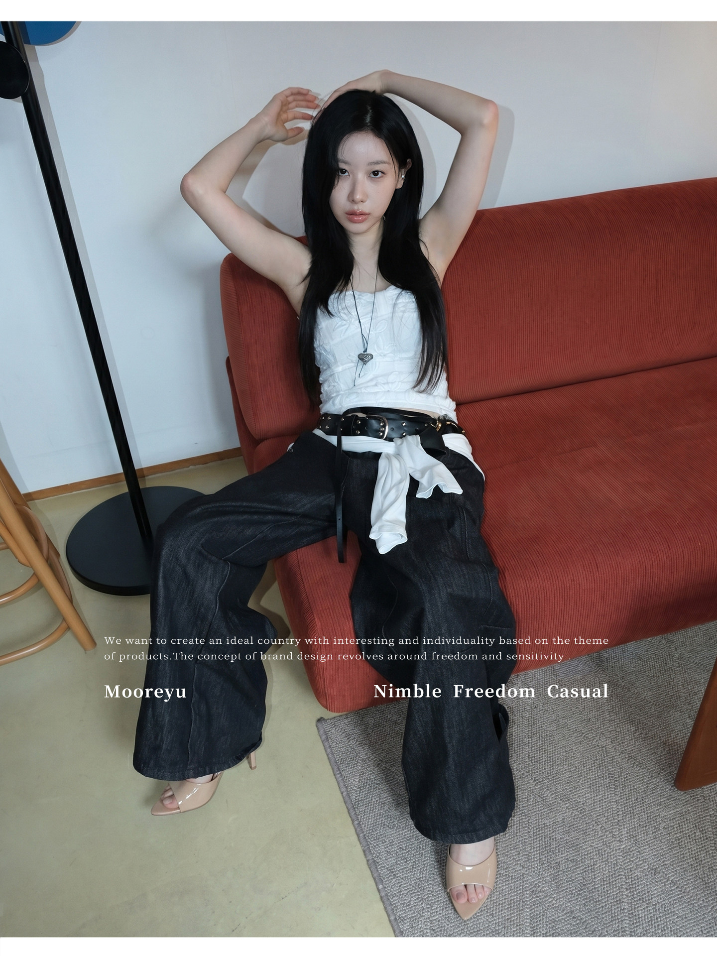 Mooreyu Open-Toe Stiletto Heel Sandal