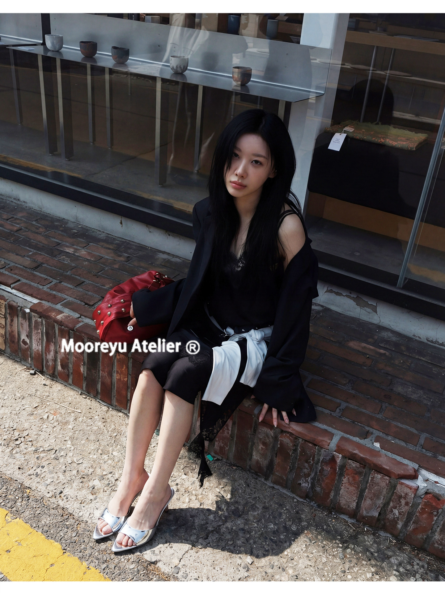Mooreyu Open-Toe Stiletto Heel Sandal