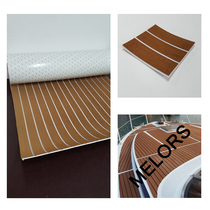 120X240 official boat Chongfeng Boat full shed speedboat open speedboat Brown White EVA stripe imitation teak floor