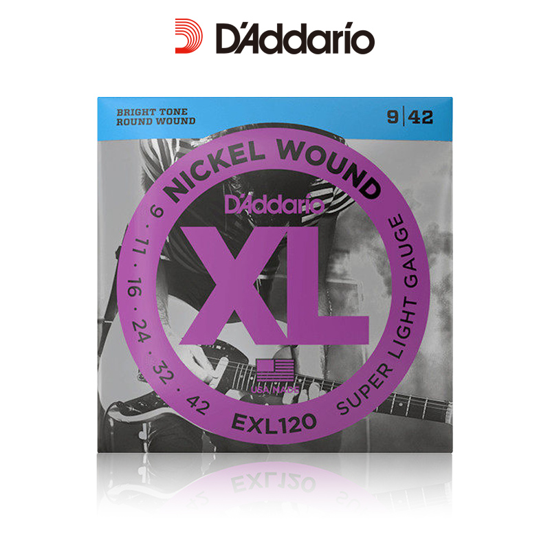 DAddario Daddario electric guitar strings EXL120 9-42 fine section electric guitar strings American production set of strings