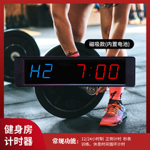 Ganxin Magnetic Suction Sports Fitness Room Training Countdown Instrumental Crossfit Yoga LED Electronic Cycle Stopwatch