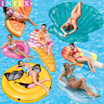  Water inflatable floating beach double leisure sofa bed backrest recliner adult swimming ring photo props soak in hot springs